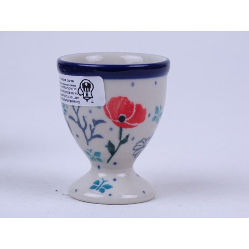 Bunzlau eierdopje 6 cm.  * 106-2887  klaproos *