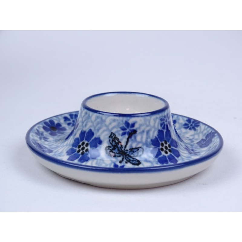 Bunzlau eierdopje plat  10 cm. * 145-1443 libelle *