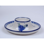 Bunzlau eierdopje plat 10 cm. * 145-2597 kippen *