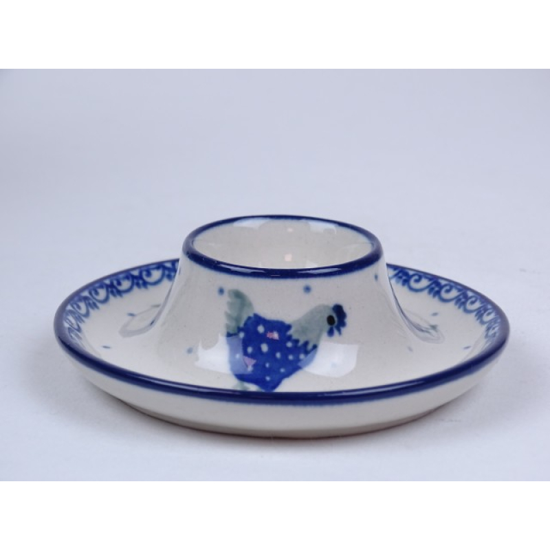 Bunzlau eierdopje plat 10 cm. * 145-2597 kippen *