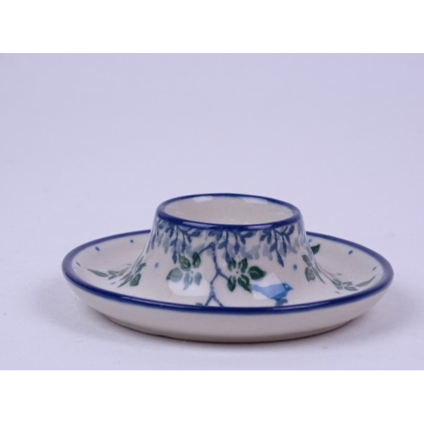 Bunzlau eierdopje plat  10 cm. * 145-2830 vogeltje *