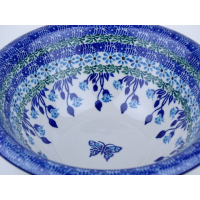 Bunzlau schaal met rand 21 cm.  * 862-1937 vlinder *