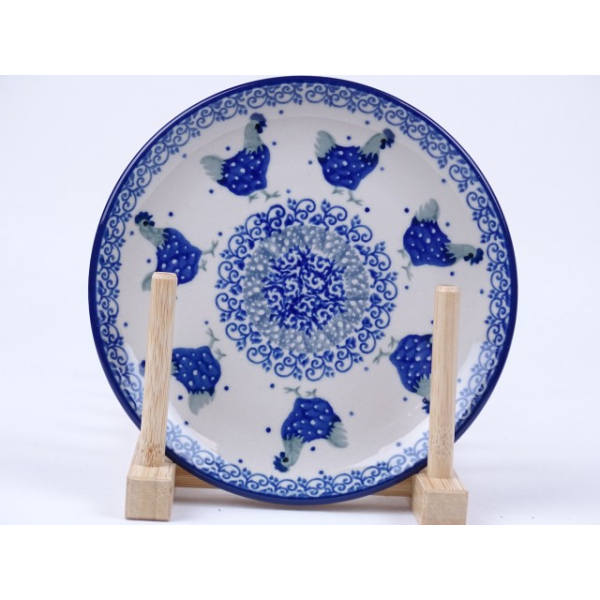 Bunzlau gebaksbordje  16 cm. * 261-2597 kippen *