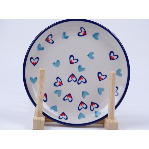 Bunzlau gebakbordje 16 cm. * 261-2869 hartjes *