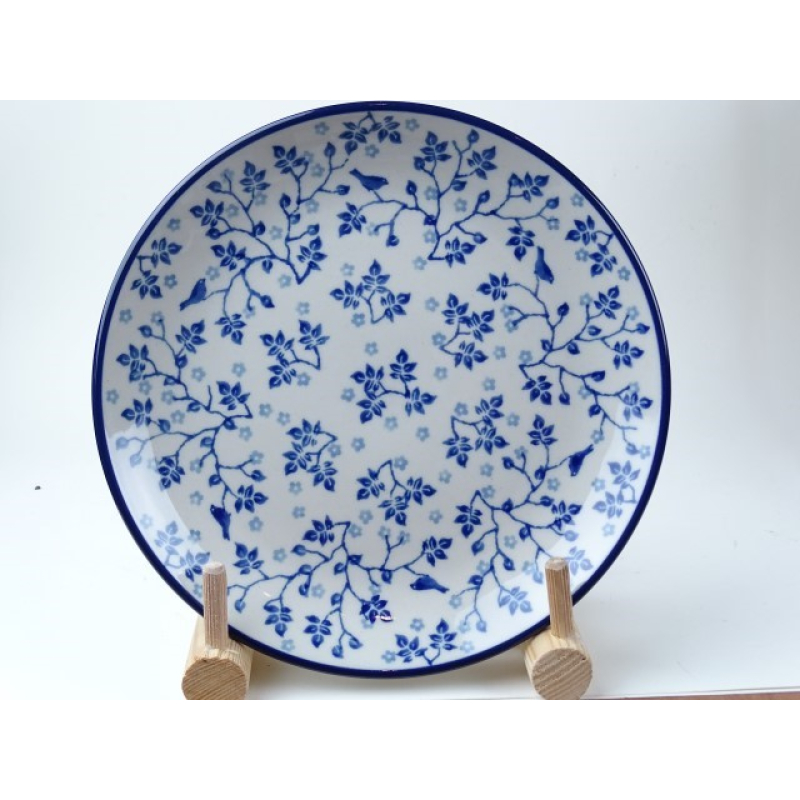 Bunzlau gebakbordje 16 cm. * 261-3206 vogeltjes *