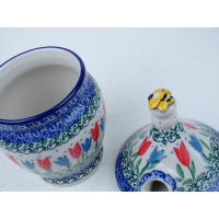 Bunzlau honingpot 17,5 cm.  * D82-2599  r.t ulpen*