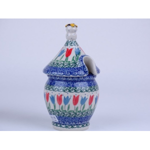 Bunzlau honingpot 17,5 cm.  * D82-2599  r.t ulpen*