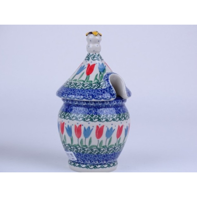 Bunzlau honingpot 17,5 cm.  * D82-2599  r.t ulpen*