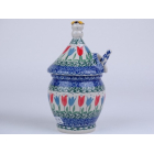 Bunzlau honingpot 17,5 cm.  * D82-2599  r.t ulpen*