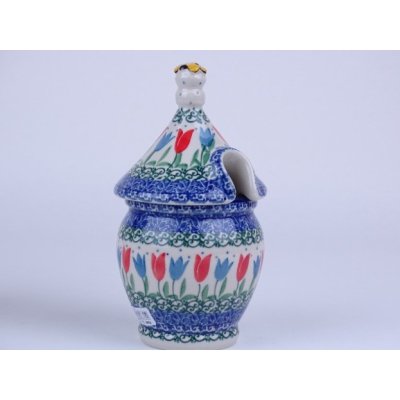 Bunzlau honingpot 17,5 cm. * D82-2599 r.t ulpen* Bunzlau honingpot 17,5 cm. * D82-2599 r.t ulpen*