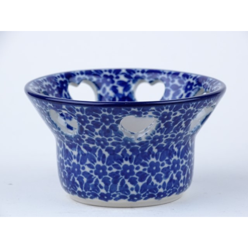 Bunzlau waxinelichtje hartjes 9 cm. * A90-2396 *