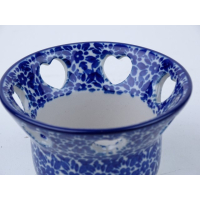 Bunzlau waxinelichtje hartjes 9 cm. * A90-2396 *