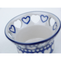 Bunzlau waxinelichtje  hartjes 9 cm. * A90-375 hartjes *