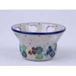 Bunzlau waxinelichtje hartjes 9 cm. * A90-2340 viooltjes *