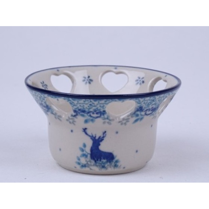 Bunzlau waxinelichtje hartjes 9 cm. * A90-2158 hert *