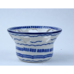 Bunzlau waxinelichtje hartjes 9 cm. * A90-2970 streepjes *