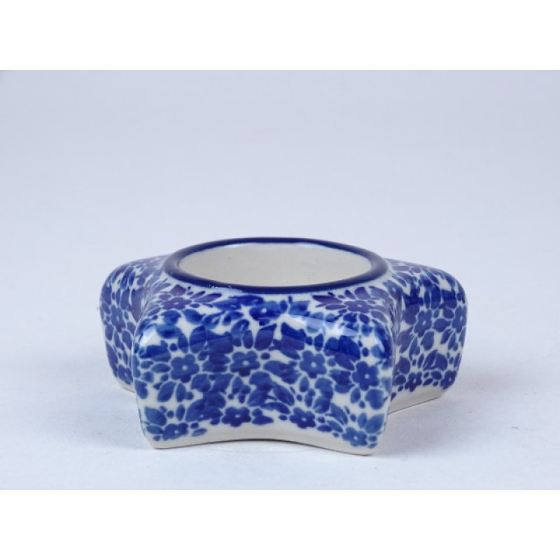 Bunzlau waxinelichtje kerstster  9.3 cm. * H09-2396 *