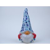 Bunzlau Gnoom / kabouter 20 cm. hoog * Moja- licht blauw *