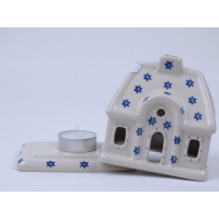 Bunzlau huisje voor waxinelichtje 10,5 cm. * A07-1931 rudolf *