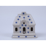 Bunzlau huisje voor waxinelichtje 10,5 cm. * A07-1931 rudolf *