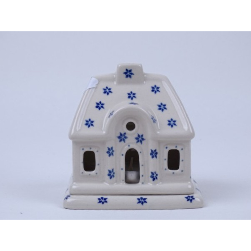 Bunzlau huisje voor waxinelichtje 10,5 cm. * A07-1931 rudolf *