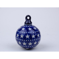 Bunzlau kerstbal 7 cm hoog * 186-119 sterretjes *