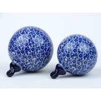 Bunzlau kerstbal 7 cm. hoog * 186-2396 *