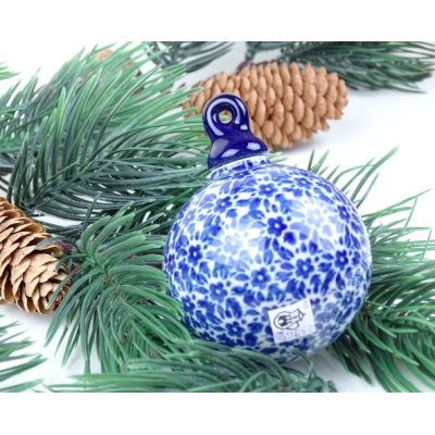 Bunzlau kerstbal 7 cm. hoog * 186-2396 * Bunzlau kerstbal 7 cm. hoog * 186-2396 *