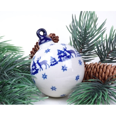 Bunzlau kerstbal 10,5 cm. hoog * 184-1931 rudolf * Bunzlau kerstbal 10,5 cm. hoog * 184-1931 rudolf *