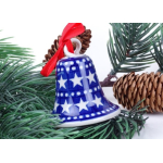 Bunzlau kerstklok 7,5 cm. * 29-119 sterretjes *