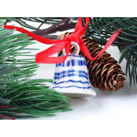 Bunzlau kerstklok 7,5 cm. * 029-2970 *