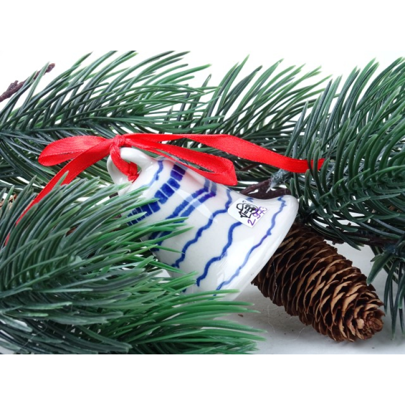 Bunzlau kerstklok 7,5 cm. * 029-2970 *