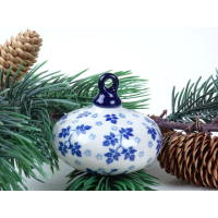 Bunzlau kerstbal 7,5 cm breed * 188-3206 vogeltjes *