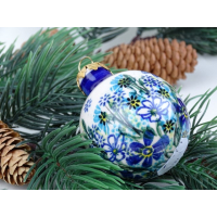 Bunzlau kerstbal 6 cm. * Henry-libelle *