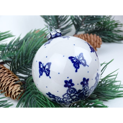 Bunzlau kerstbal 9 cm breed. * Andy -vlinders * Bunzlau kerstbal 9 cm breed. * Andy -vlinders *