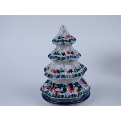 Bunzlau kerstboom/ waxinelichtje 15 cm.* 512-  1257  *