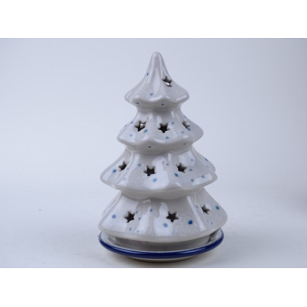 Bunzlau kerstboom/ waxinelichtje 15 cm.* 512-2330 *