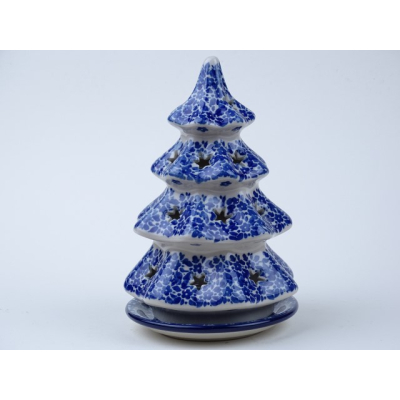 Bunzlau kerstboom waxinelichtje 17,5 cm.  * 513-2396 *