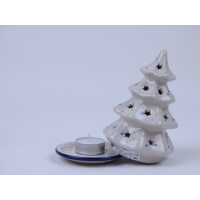 Bunzlau kerstboom/ waxinelichtje 14,7 cm.* 512-2330 *