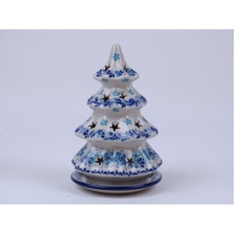 Bunzlau kerstboom /waxinelichtje 17,5 cm. * 513-2000 *