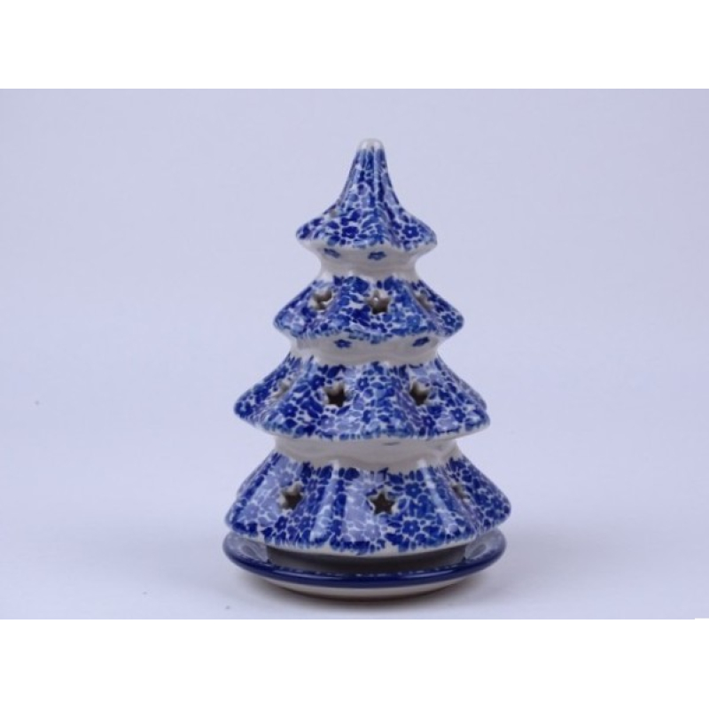 Bunzlau kerstboom waxinelichtje 17,5 cm.  * 513-2396 *
