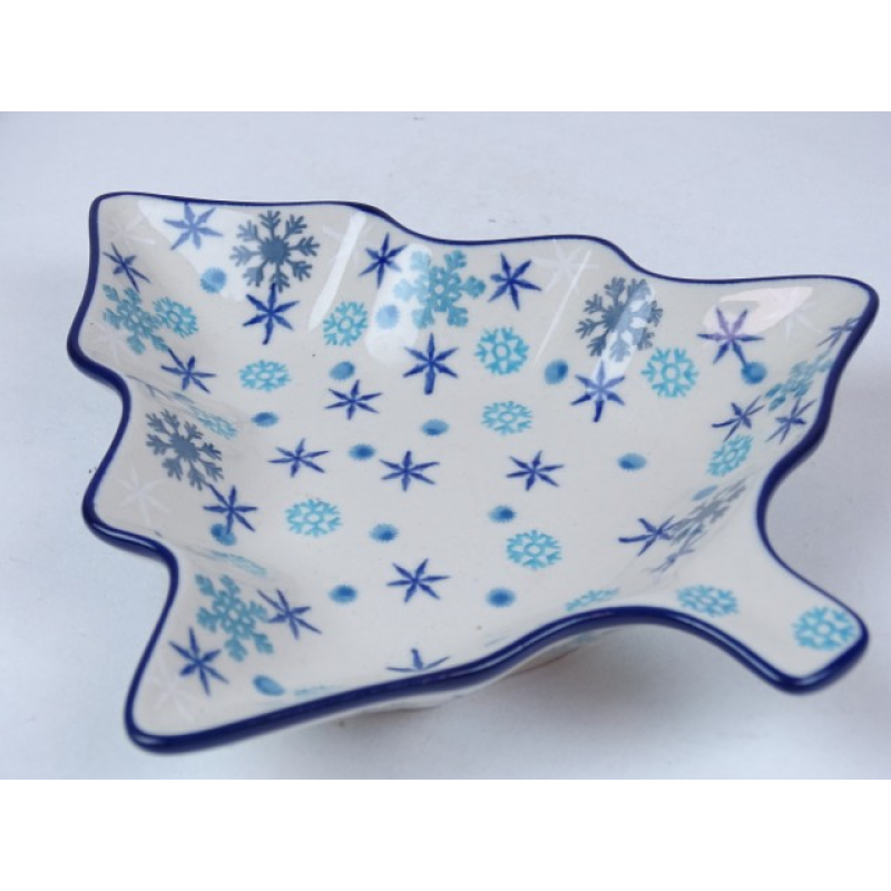 Bunzlau kerst serveerschaal 20.5 cm. * 926-2974 *