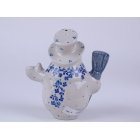 Bunzlau sneeuwpop 14 cm. zonder lintje * F62-2758 *