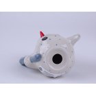 Bunzlau sneeuwpop 14 cm. met lintje  * F62-2758 *