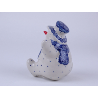 Bunzlau zittende sneeuwpop 12 cm. * F93-884 *