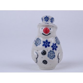 Bunzlau peper of zout sneeuwpopje 9,6 cm. * F84-1829 *