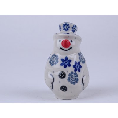Bunzlau peper of zout sneeuwpopje 9,6 cm. * F84-1829 *