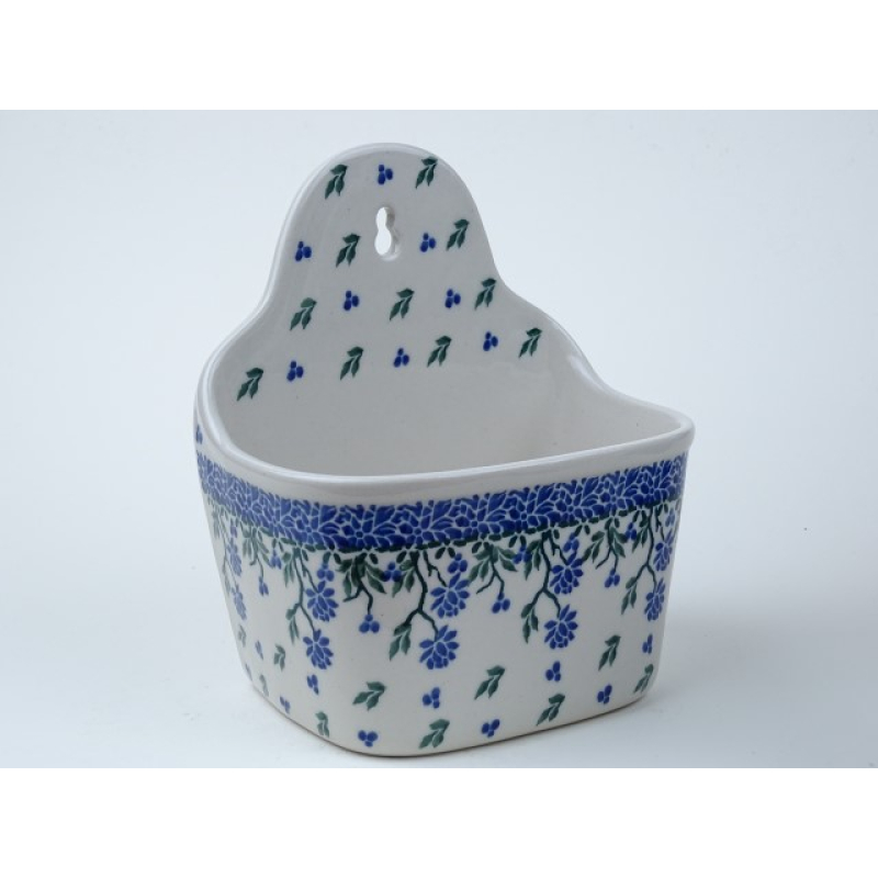 Bunzlau keukenbakje hoogte 16 cm. * 130-2415 groene takjes *