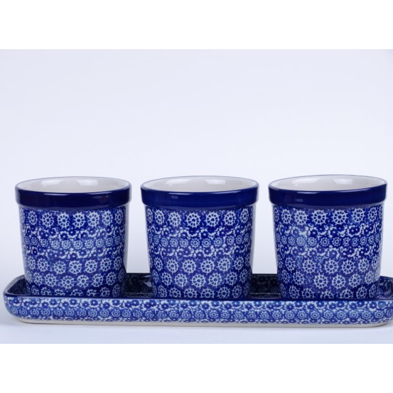 Bunzlau 3 planten potjes op schaal * 290-884 *