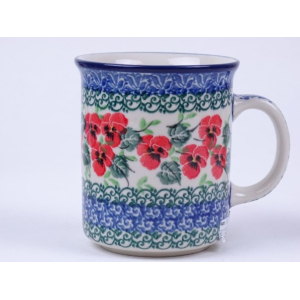 Bunzlau koffiebeker 250 ml. * 236-2538 rode viooltjes *